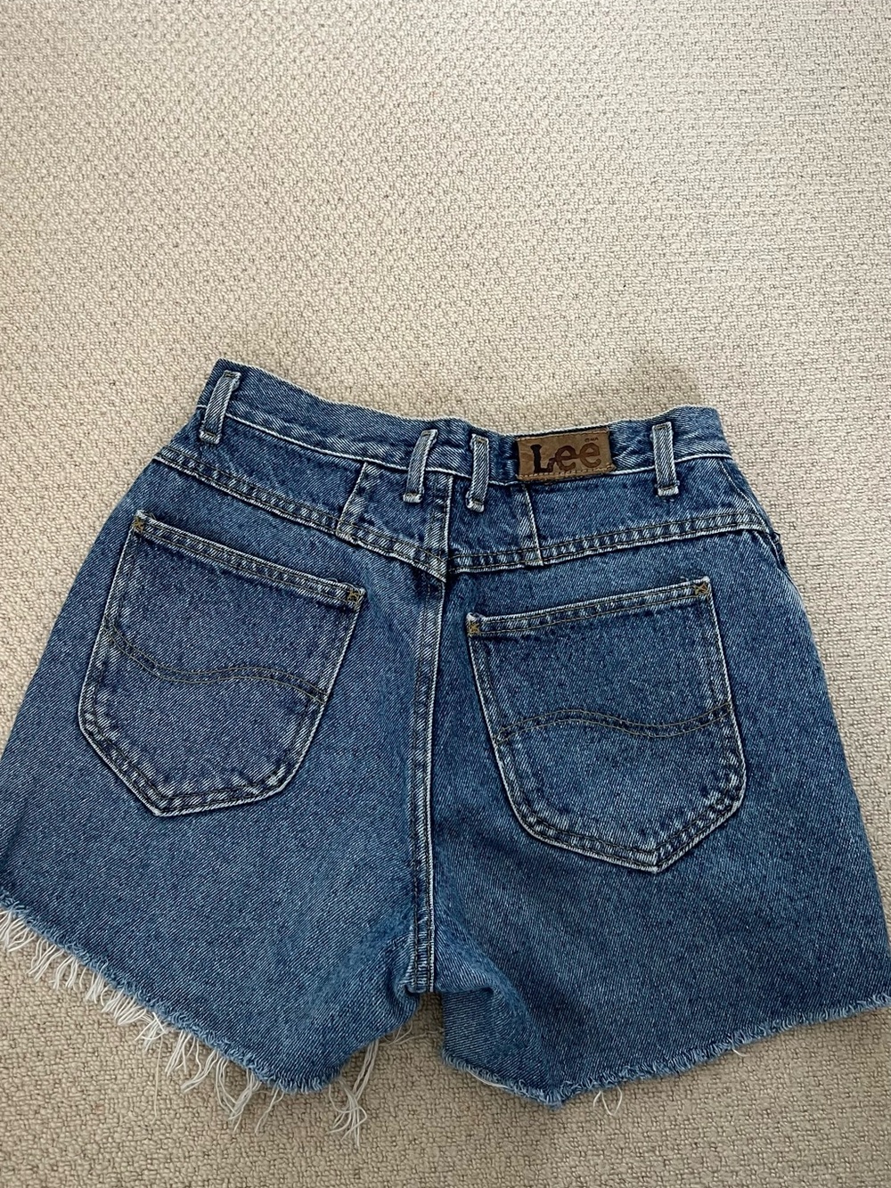 Lee Dark Blue Cutoff Denim Shorts